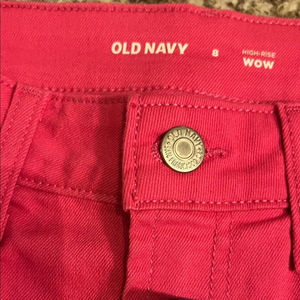 Set of 2 Old Navy Women's Brand New Pink and Deep Blue Jean Shorts - Picture 5 of 9